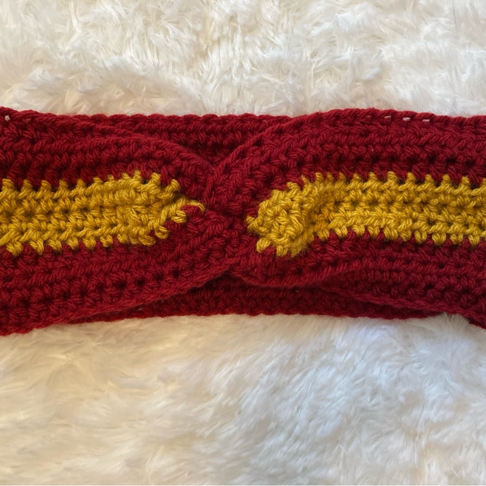 Cleveland Cavs Headband Ear warmer wine and gold. Go Cavs!